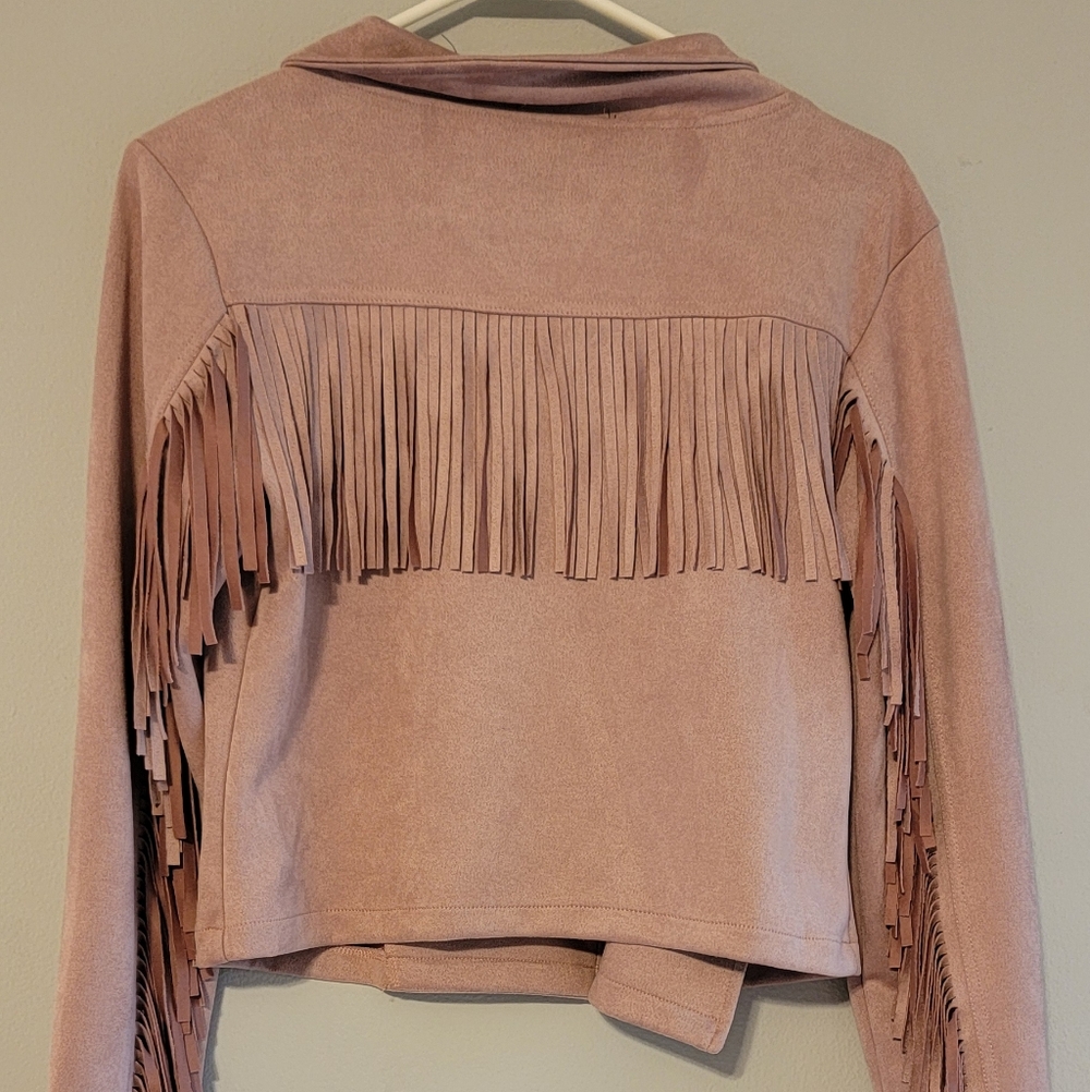 Soho Apparel Mauve Fringe Sweater 🌺